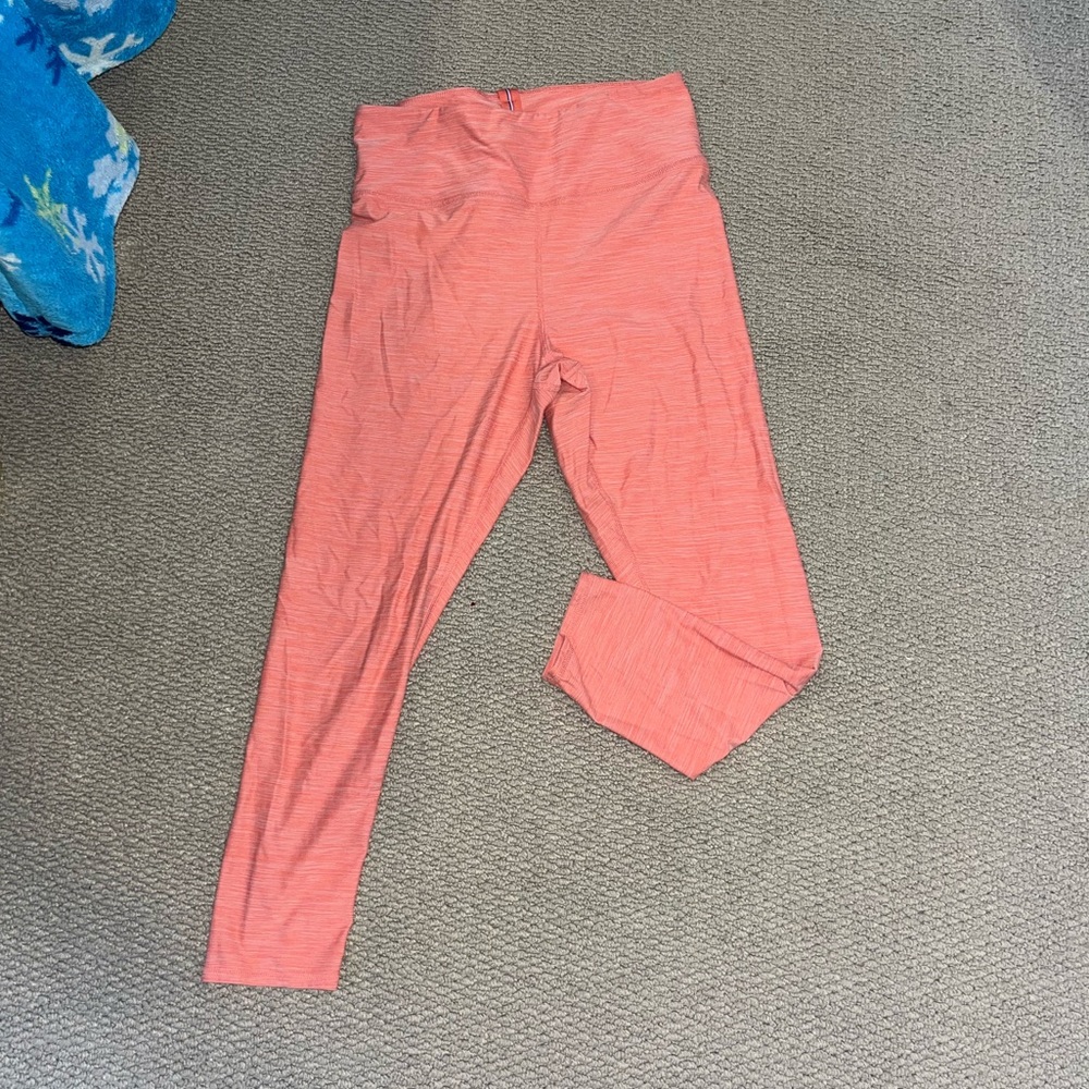 Coral Fourlaps Athletic Leggings